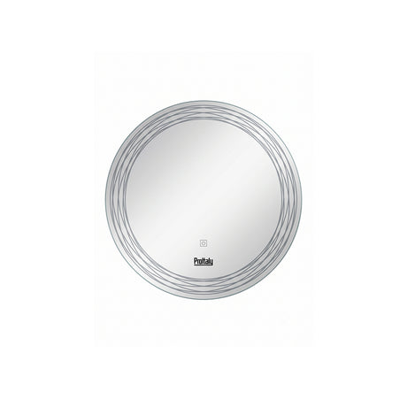 Espejo circular con líneas tipo red con interruptor táctil LED Proitaly