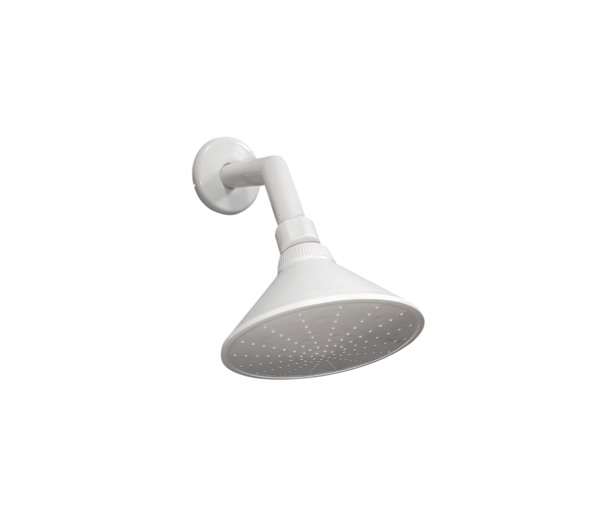 Regadera plástica 12 cm con tubo color blanco Metales Aleados