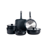 Juego de Ollas y Sartenes Bucatini 19 piezas negro Drija