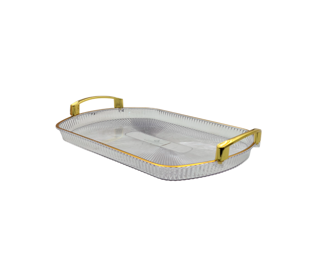 Bandeja rectangular dorada pequeña Pamorde