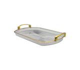 Bandeja rectangular dorada pequeña Pamorde