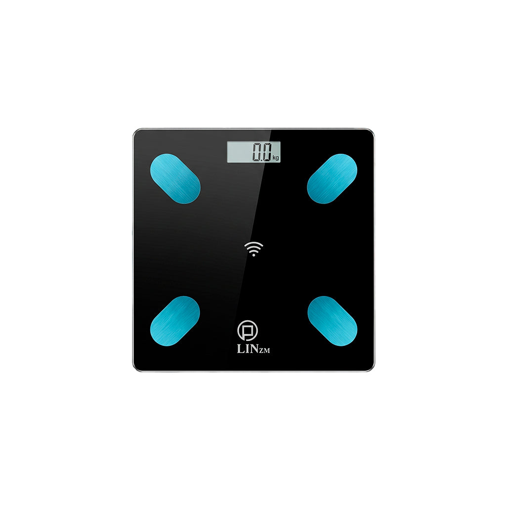 Balanza digital negra con medidor de grasa corporal Ven Jai