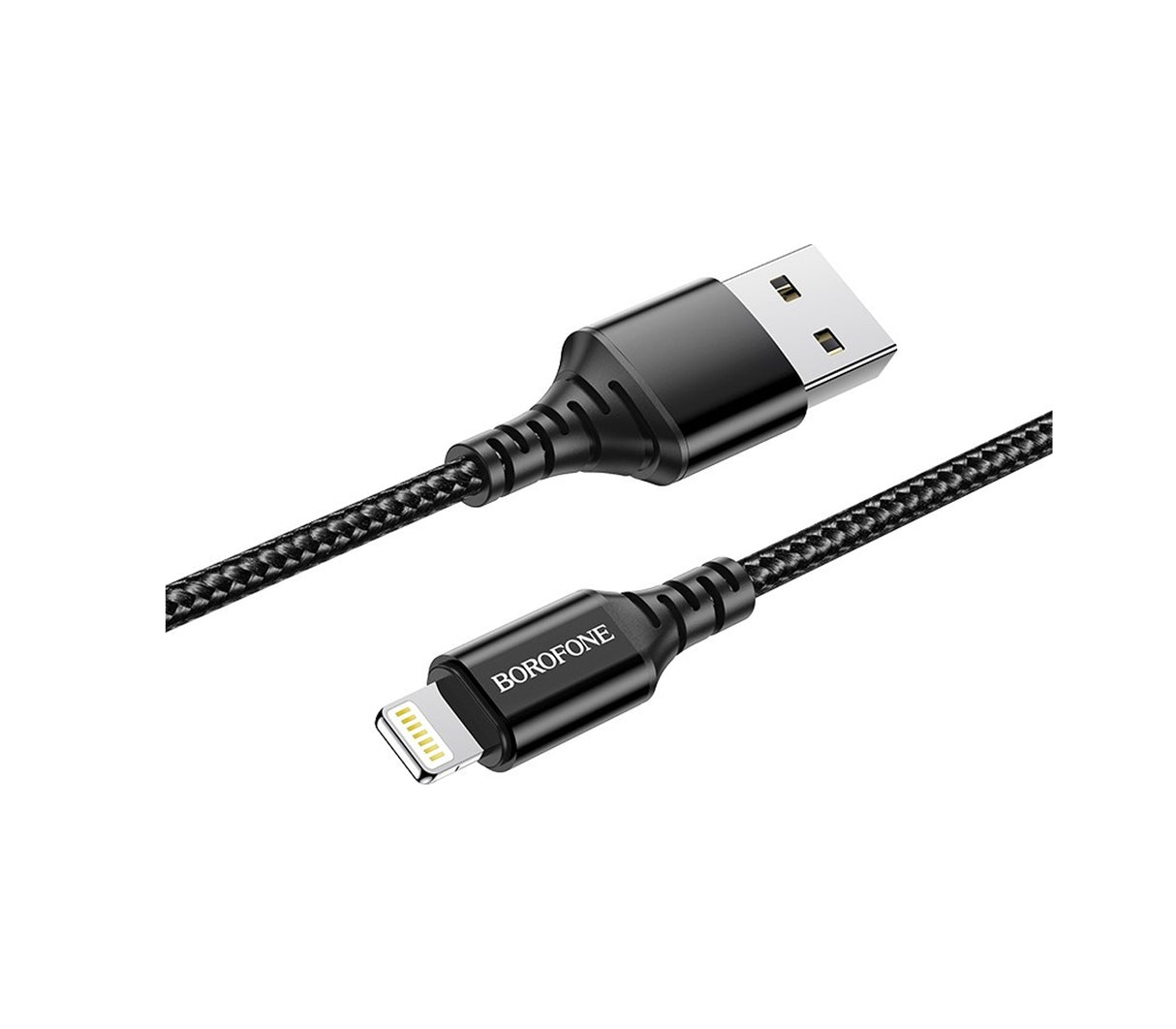 Cable de datis carga rápida iPhone negro Borone