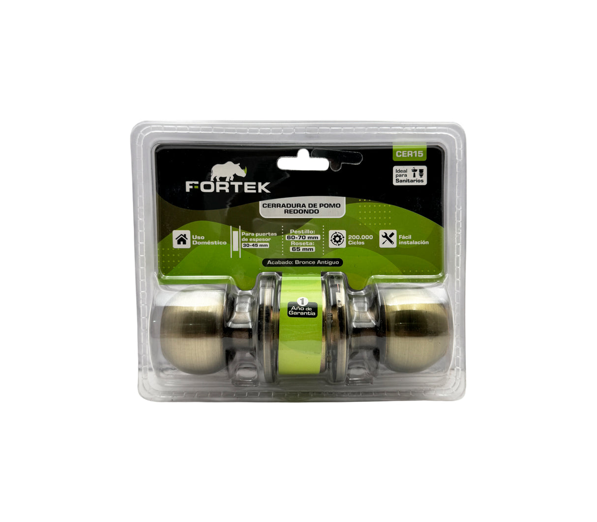 Cerradura de pomo para baño Fortek