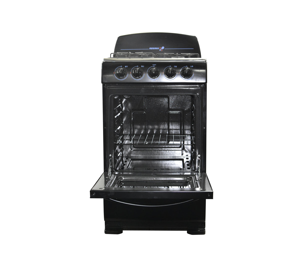 Cocina a gas 50cm 4 hornillas Negra Regina