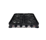 Cocina a gas de mesa 4 hornillas negro Nero