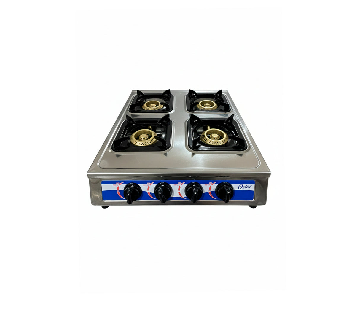 Cocina a gas de mesa 4 hornillas negro Oster