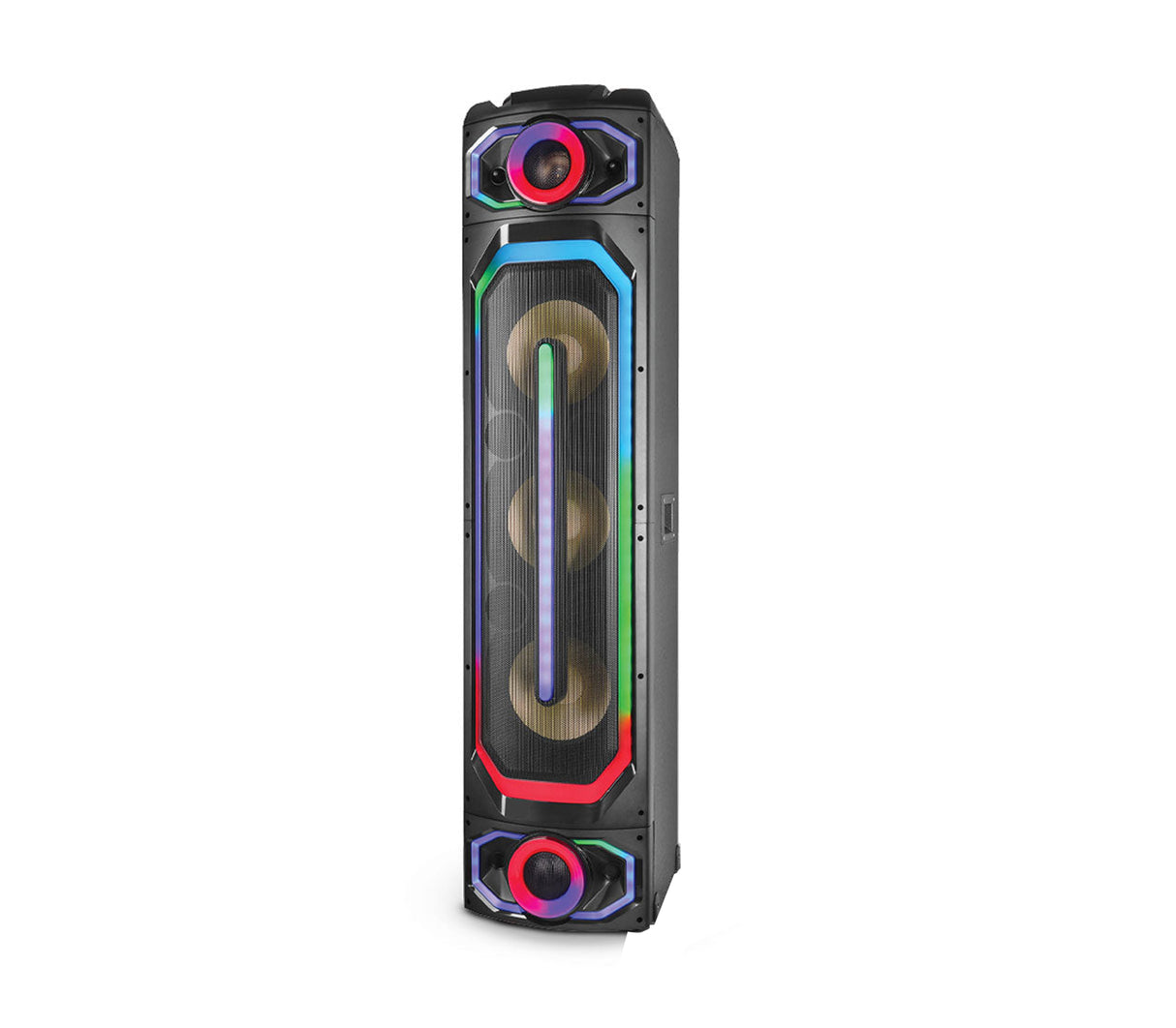 Corneta recargable 10"x3 Subwoofer karaoke/LED/Amplif. cont. y micrófono 100W Sankey