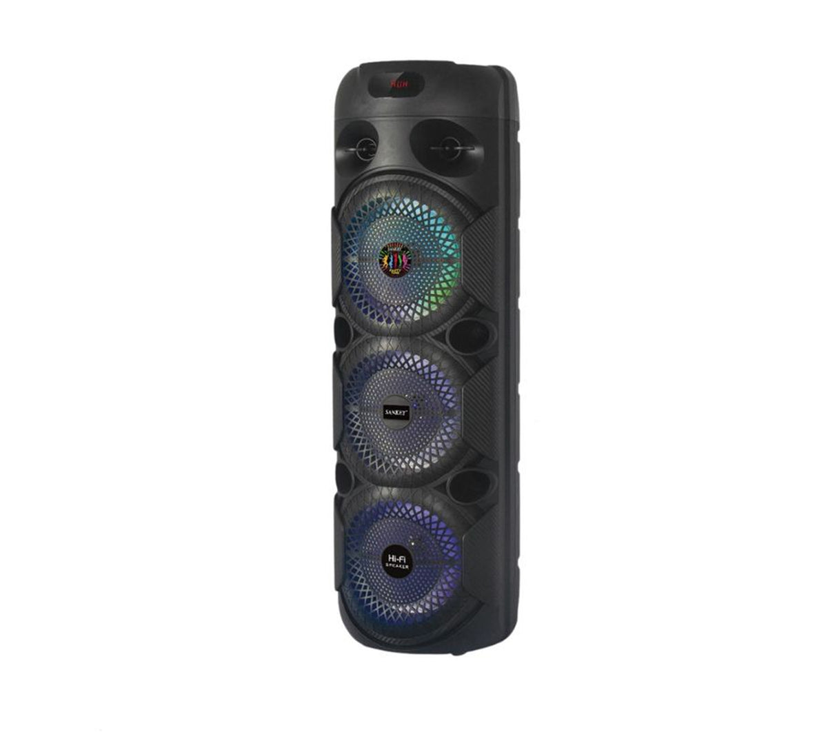 Corneta recargable 8"x3 Subwoofer karaoke/LED/Amplif. cont. microf. alámbrico 20W Sankey