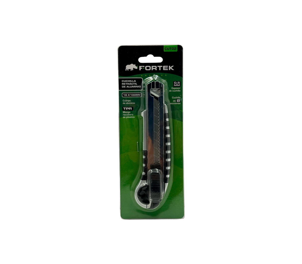 Exacto retráctil aluminio 18mm Fortek