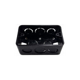 Cajetín plástico 4x2 rectangular negro Nexon