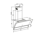 Campana Aura 76cm acero Vetrux