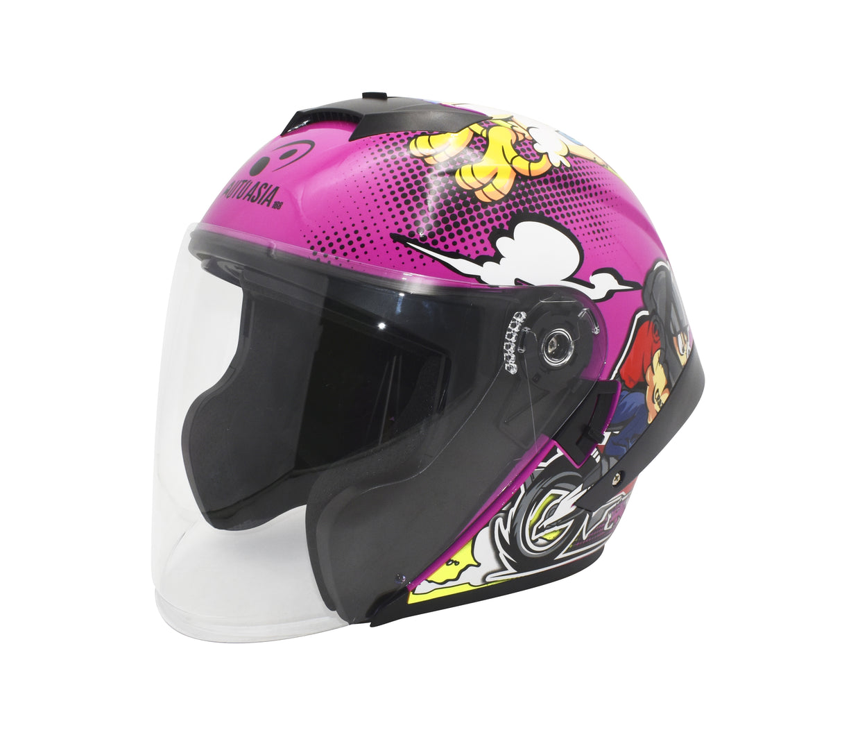 Casco para motorizado SM526 Con Luz Led Trasera Autoasia