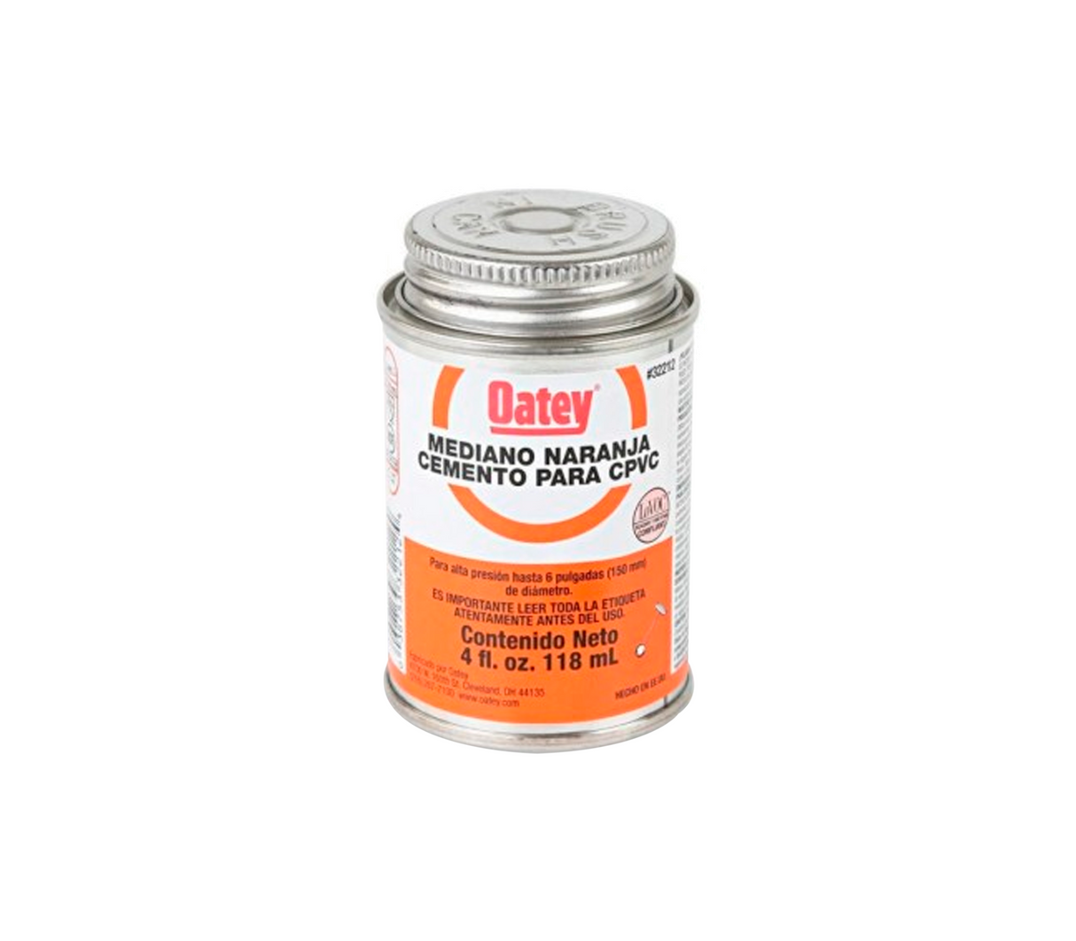 Pegamento cpvc naranja 118ml Oatey