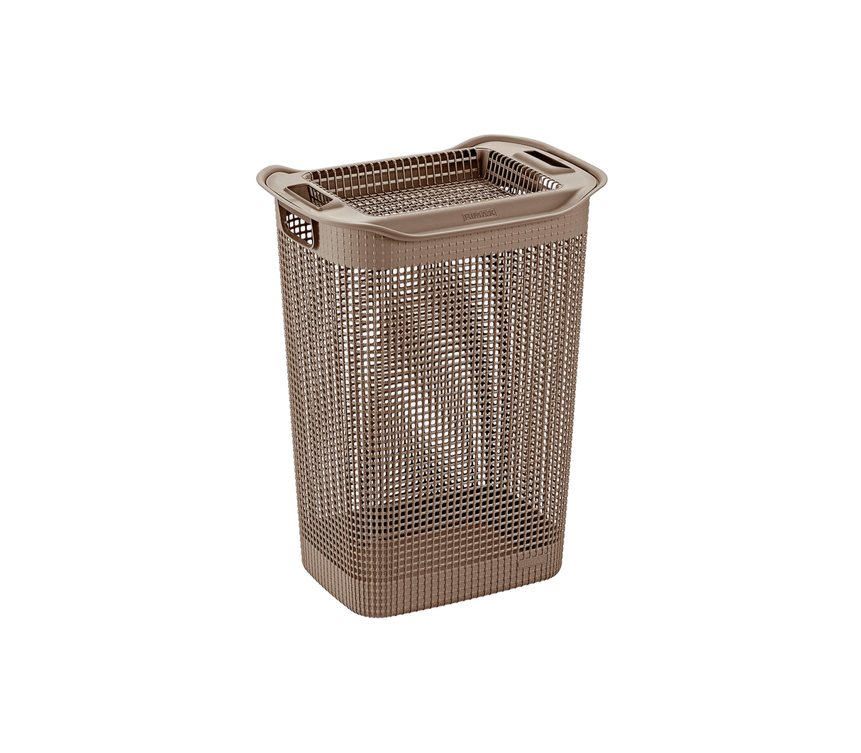 Cesta d/ropa rectang. Linum con tapa 50 lts taupe Rimax