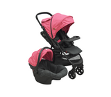 Coche para bebé 4 ruedas con porta bebe negro/rosado Spectrum