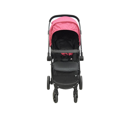 Coche para bebé 4 ruedas con porta bebe negro/rosado Spectrum