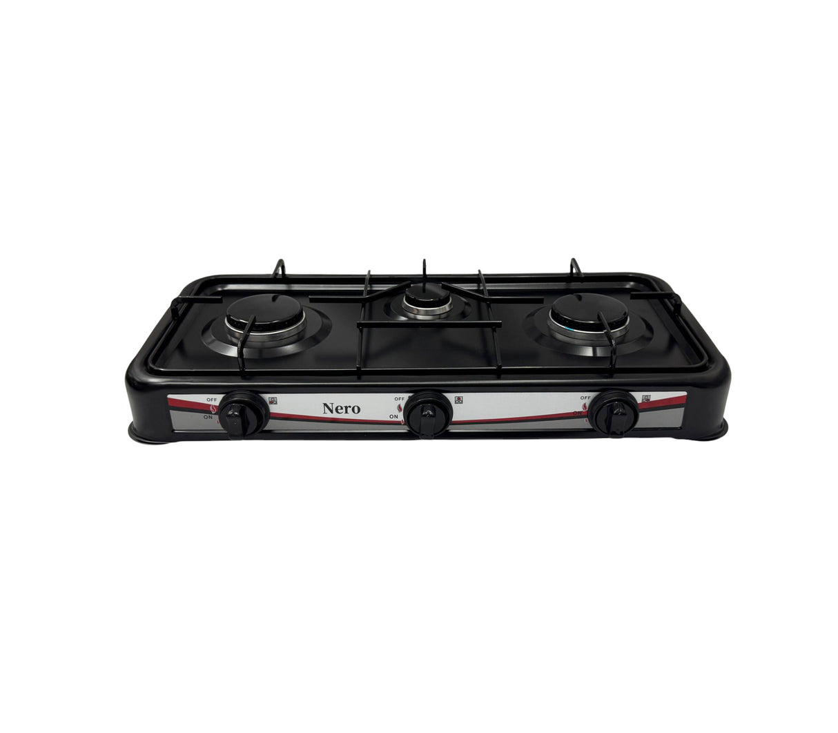 Cocina a gas de mesa 3 hornillas negro Nero