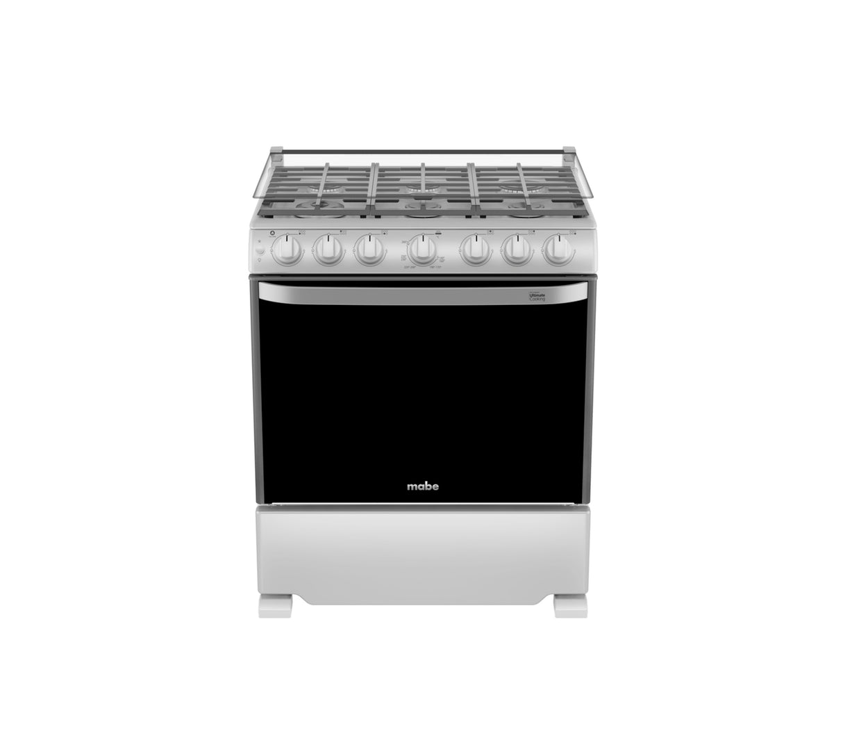Cocina a gas piso 76cm 6 hornillas Silver Mabe MODELO