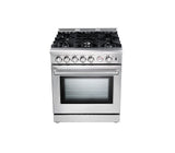 Cocina a gas piso Venecia 76cm 5 hornillas acero Drija