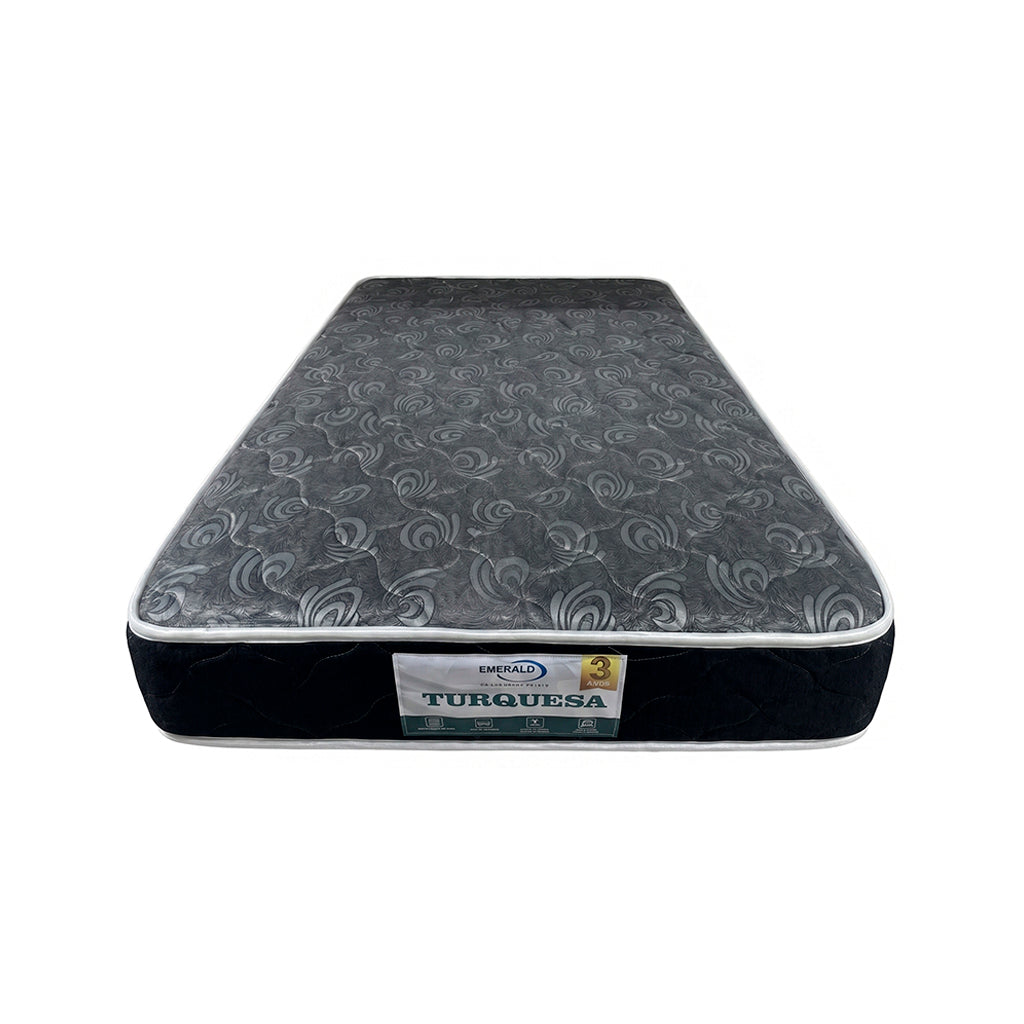 Colchón Turquesa individual 100cm x 190cm semiortopédico de resorte Emerald
