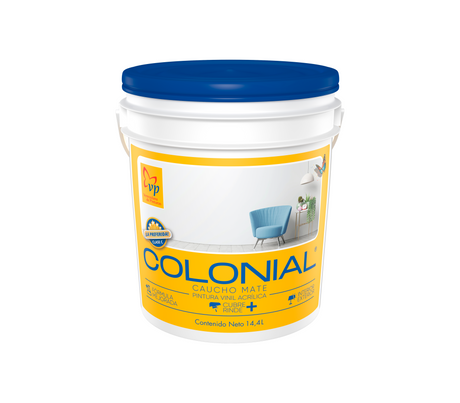 Pintura colonial caucho mate interior/exterior clase C Vp