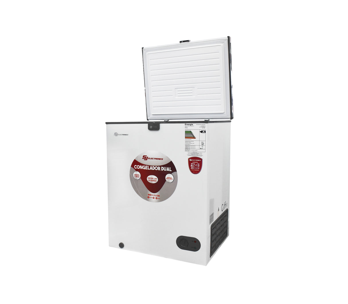 Congelador horizontal 150 litros blanco interior/Blanco Sj Electronics