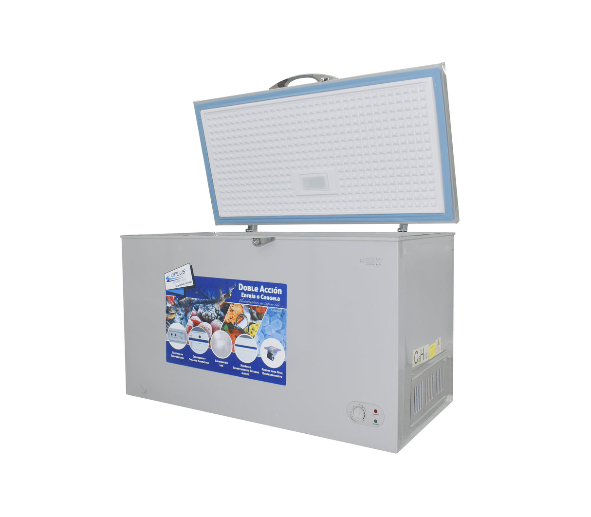 Congelador horizontal 400 litros silver fre-1026 GPlus