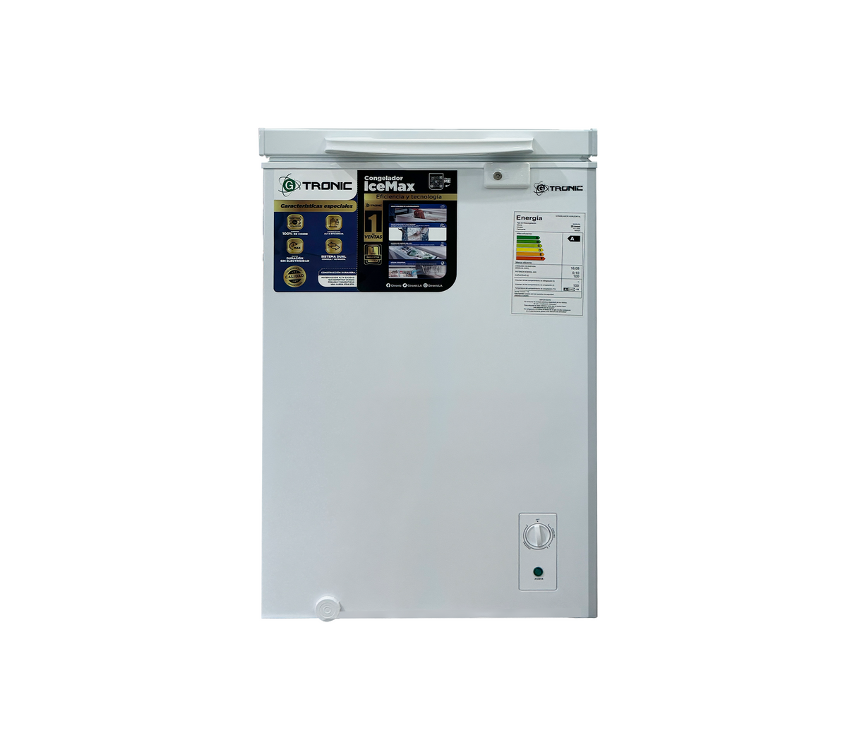 Congelador hrztl 100l blanco Gtronic