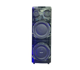 Corneta recargable 12"x2 Subwoofer Karaoke/LED/Amplif cont. micrófono alámbrico 80W Sankey