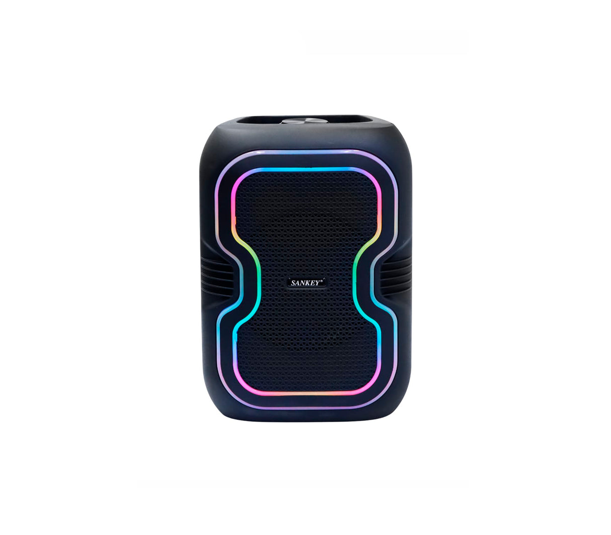 Corneta recargable 8" portátil karaoke/LED 12W Sankey