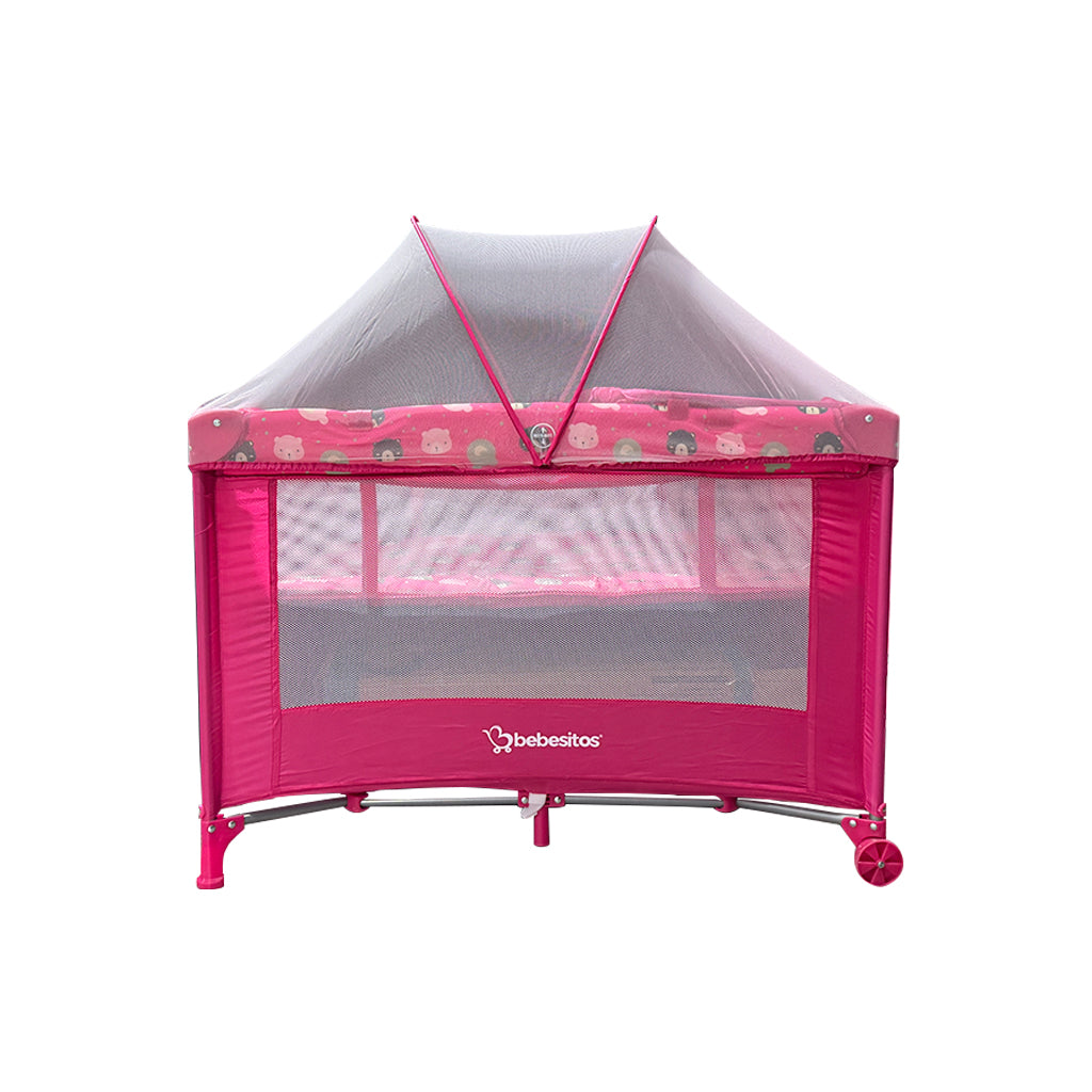 Corral para bebé ositos rosa Bebesitos