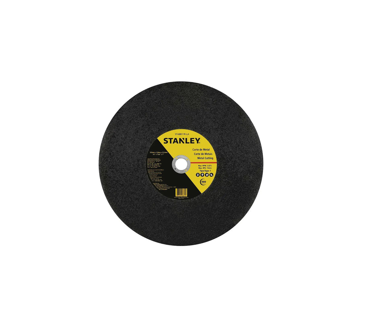 Disco para tronzadora 14" x 7/64" x 1" Stanley
