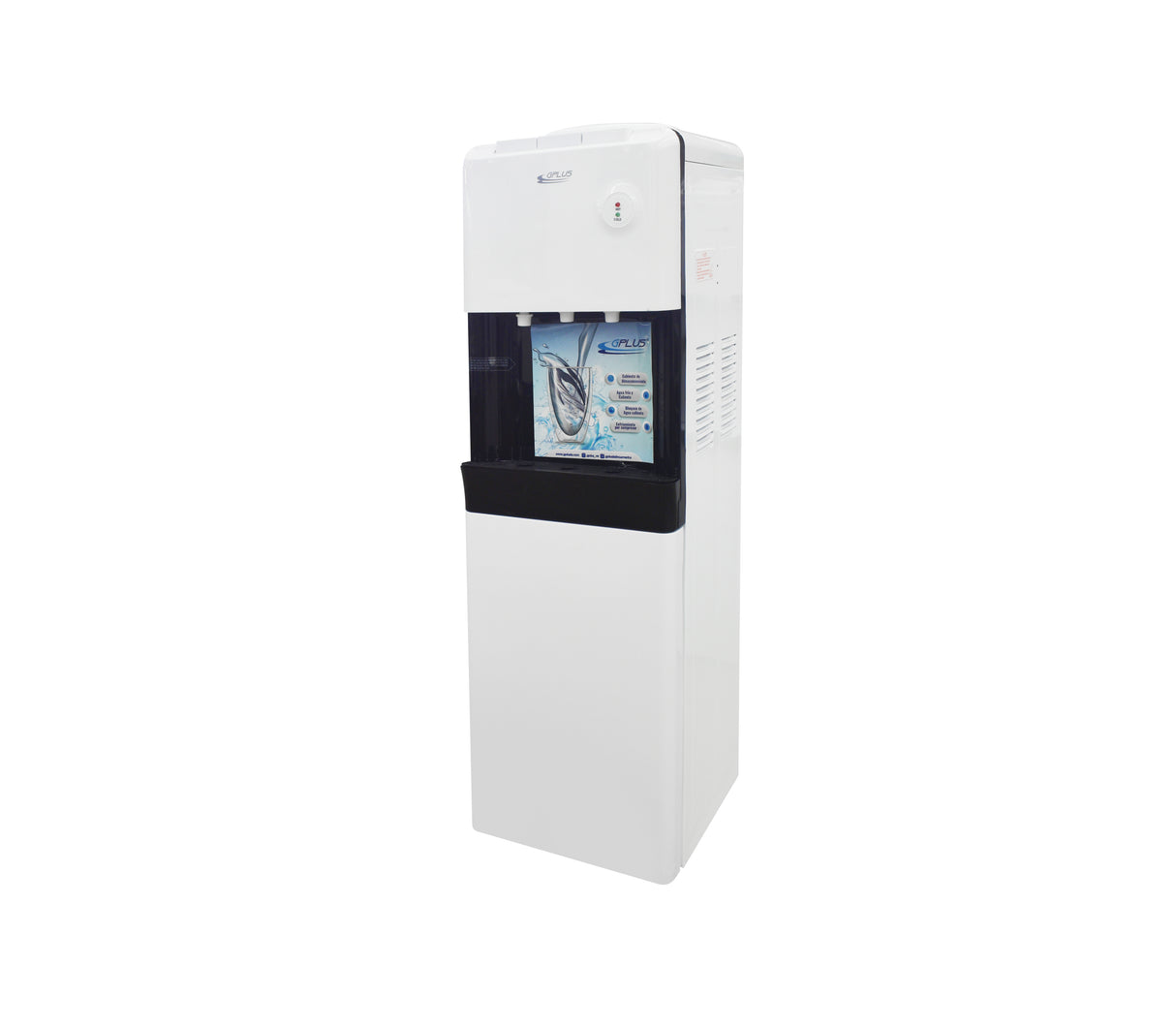 Dispensador de agua c/gabinete 110V blanco/negro Gplus