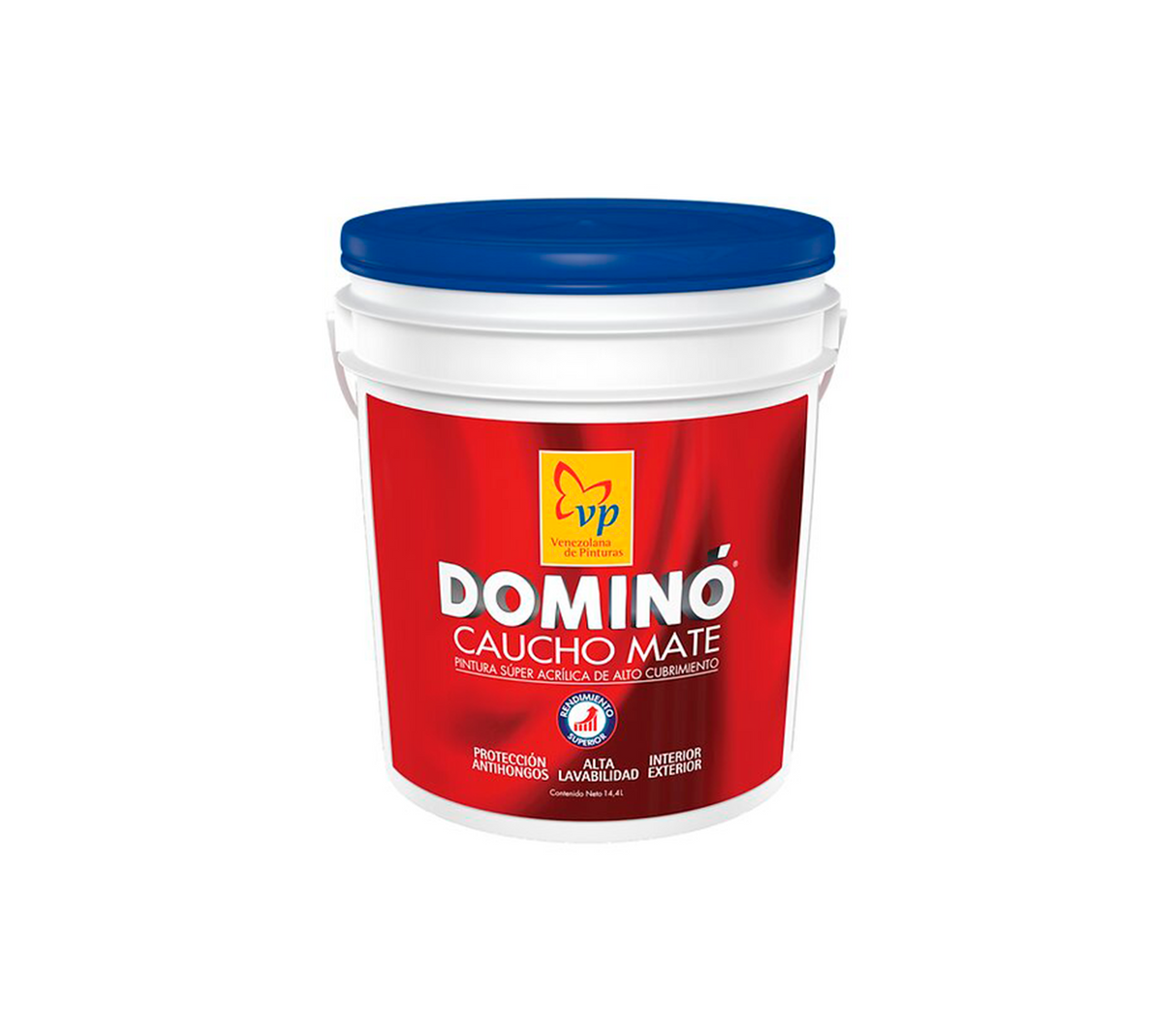 Pintura Domino Cuñete (4 Galones) Caucho Mate Int/Ext Clase B VP