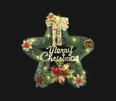 Estrella navideña decorativa con luz 40cm Powerfik