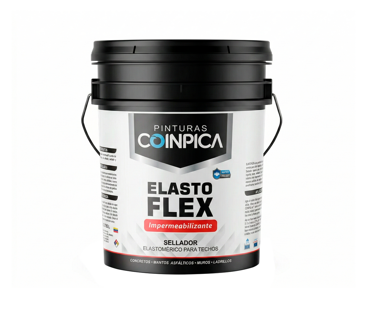Pintura Industrial a base de agua impermeabilizante Elastoflex Int/Ext Coinpica