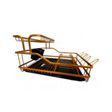 Escurridor de platos 2 niveles acero inoxidable dorado Pamorde