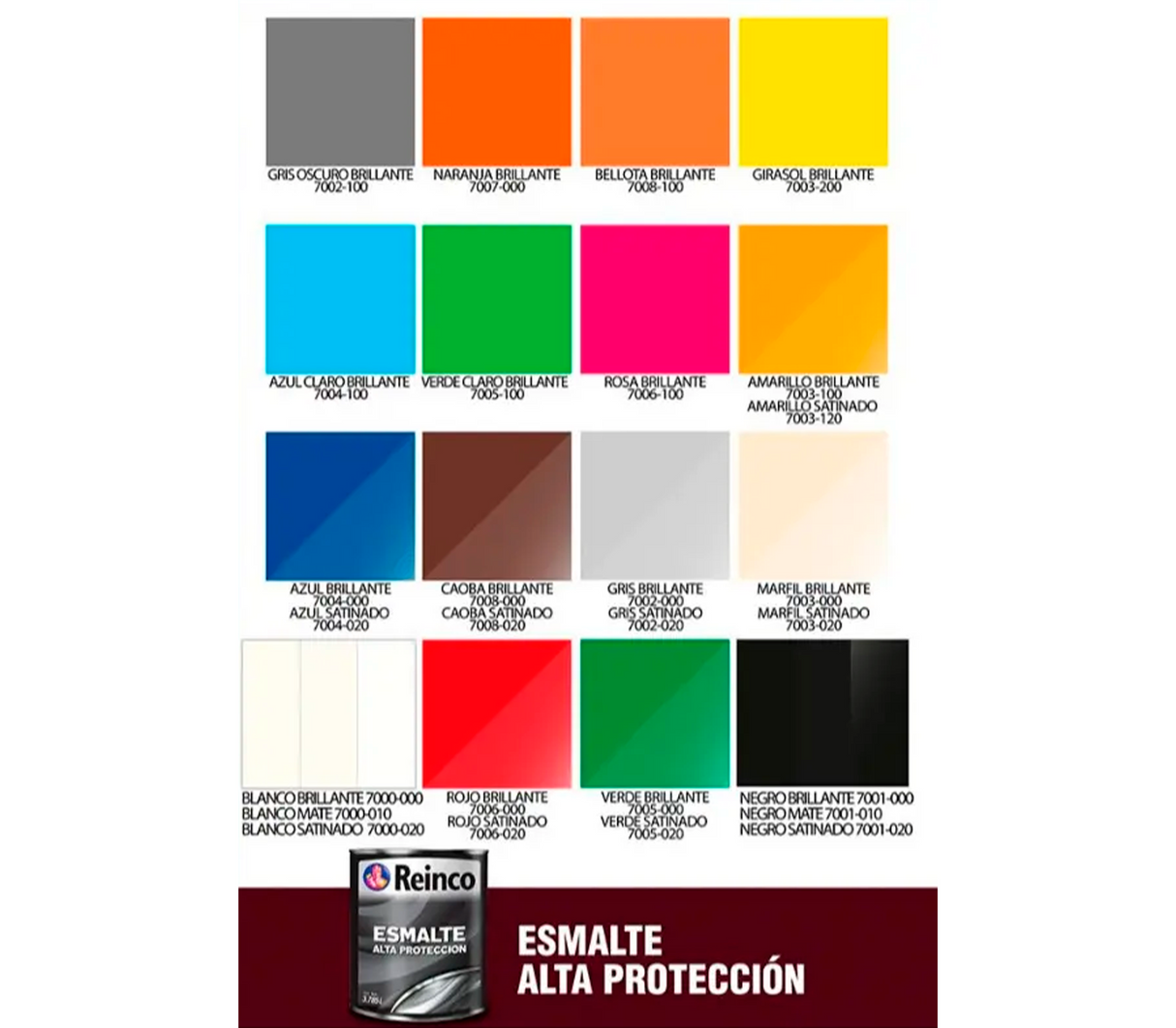 Pintura esmalte alta protección brillante Reinco