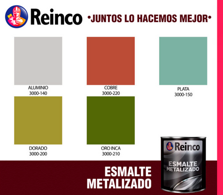 Pintura esmalte metalizado Reinco