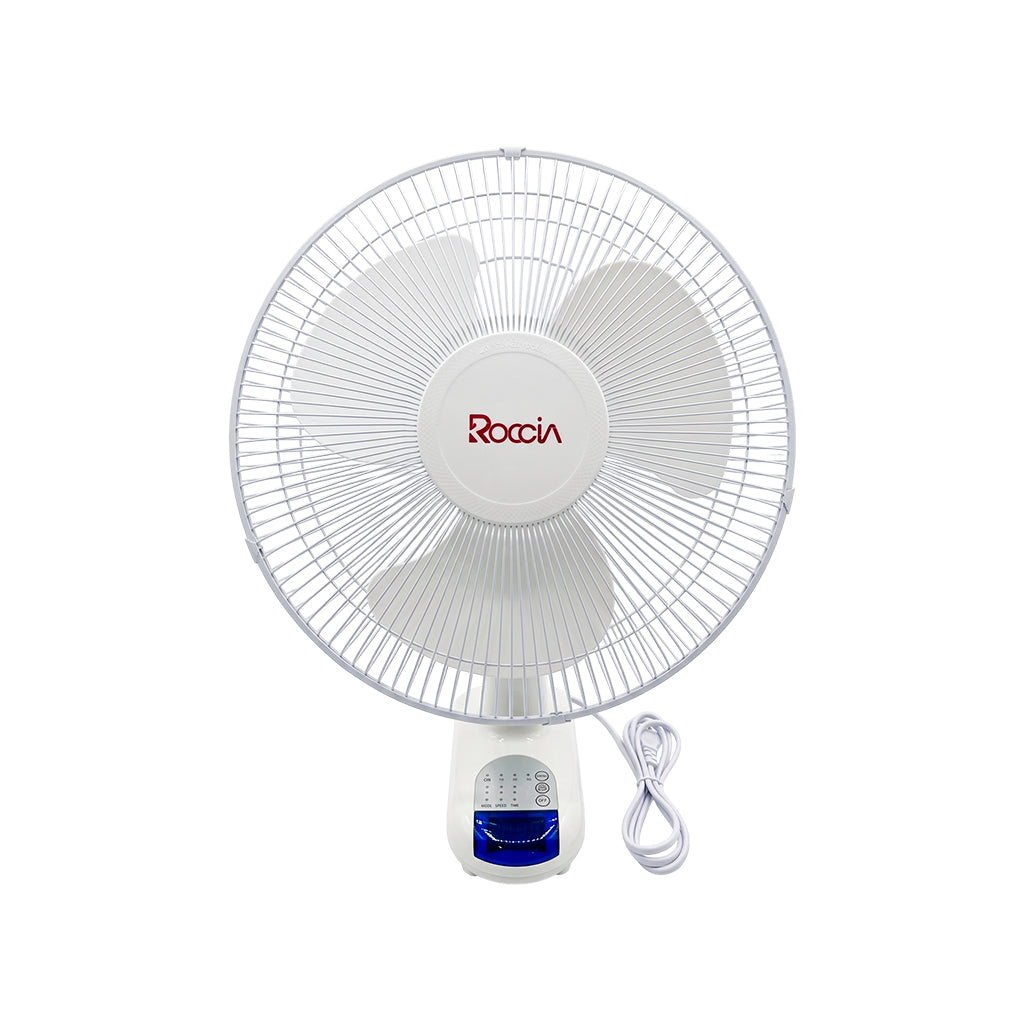 Ventilador de pared 16" con control blanco Roccia