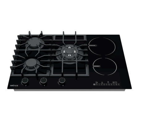 Tope de cocina dual gas/elect 5h 90cm (36") 220V acero Flexi Vetrux