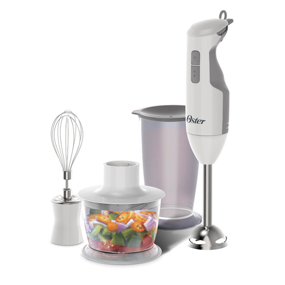 Batidora inmersion + picatodo blanca Oster