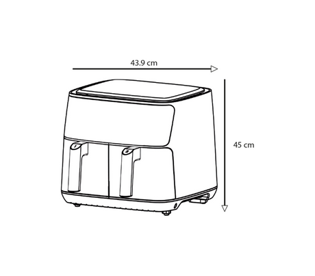 Freidora de aire de lujo Quick 10.2 lt dual Vetrux