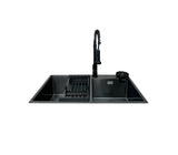 Fregadero Flusso 82 Dual 2 tinas + accesorios Acero inox Vetrux