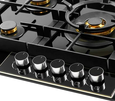 Tope de cocina a gas 5h 90cm  Genova negro Drija