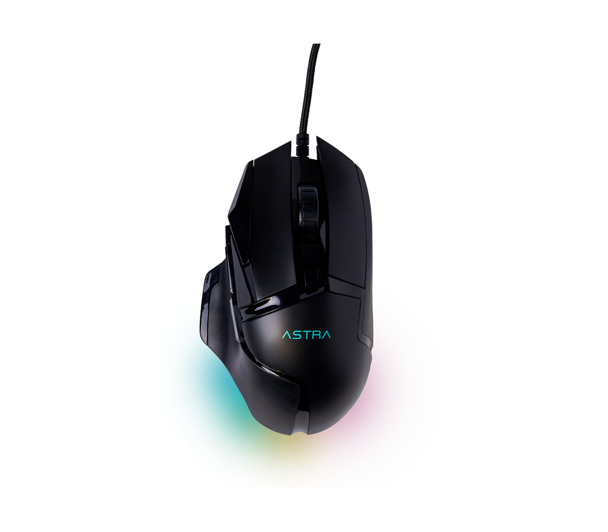 Mouse Gaming rgb alámbrico usb 8 botones 12800dpi negro Astra