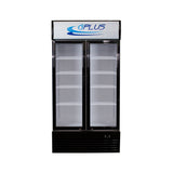 Nevera exhibidor vertical 22 pies sin escarcha 110V blanco y negro NEV1l Gplus