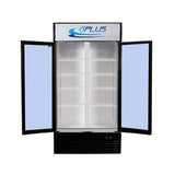 Nevera exhibidor vertical 22 pies sin escarcha 110V blanco y negro NEV1l Gplus