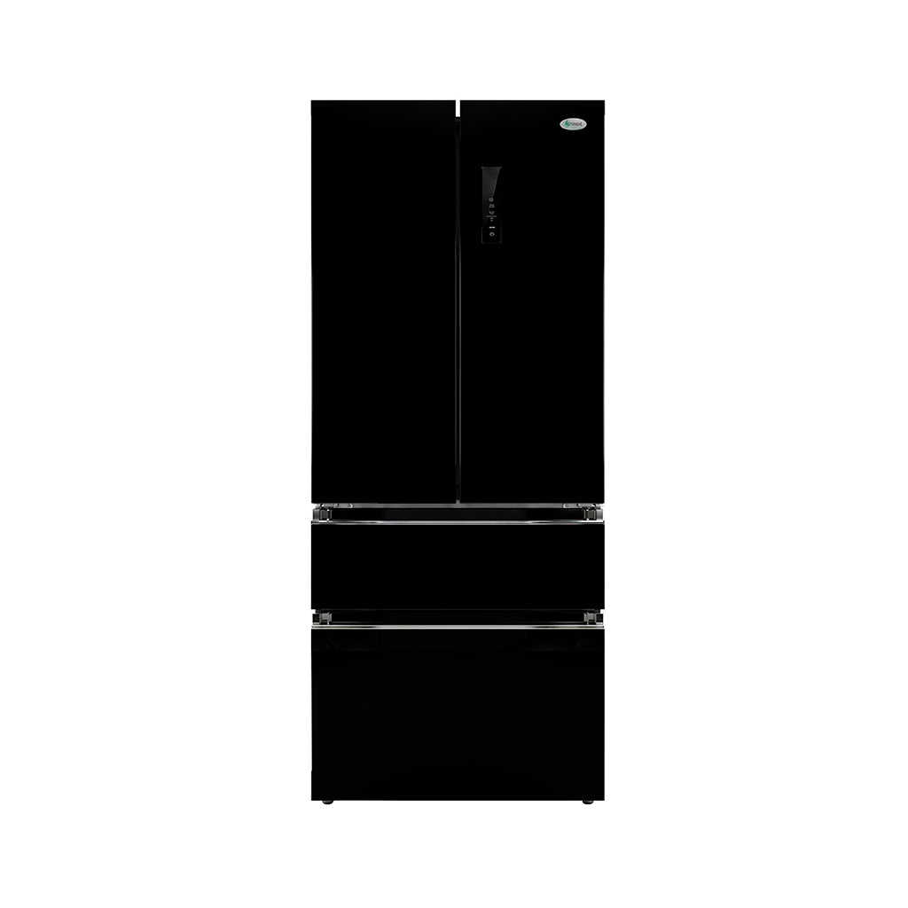 Nevera French Door 16.6 pies sin escarcha negro tipo espejo Gtronic